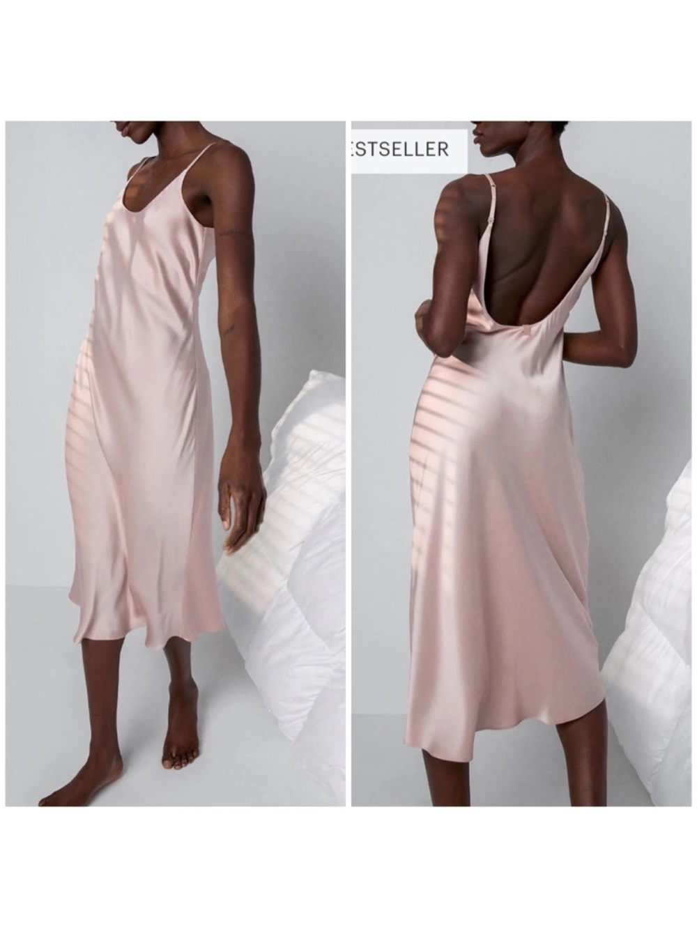 Lunya washable silk bias slip dress, NWOT, S - Picture 4 of 15